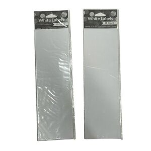2 packs of 10 white labels. Creative converting oval shaped sticker labels.